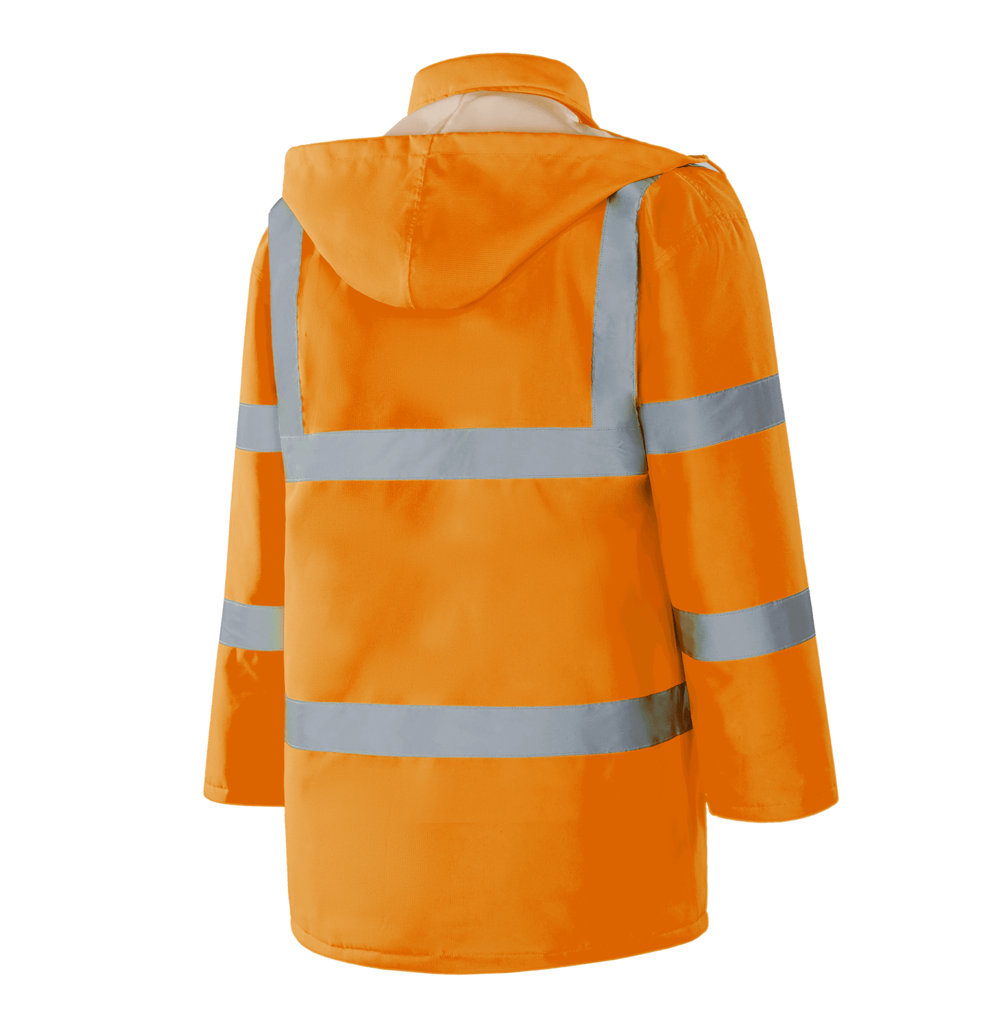 WJ304 BORDEAUX hi-vis orange winter parka, warm and high-visibility design