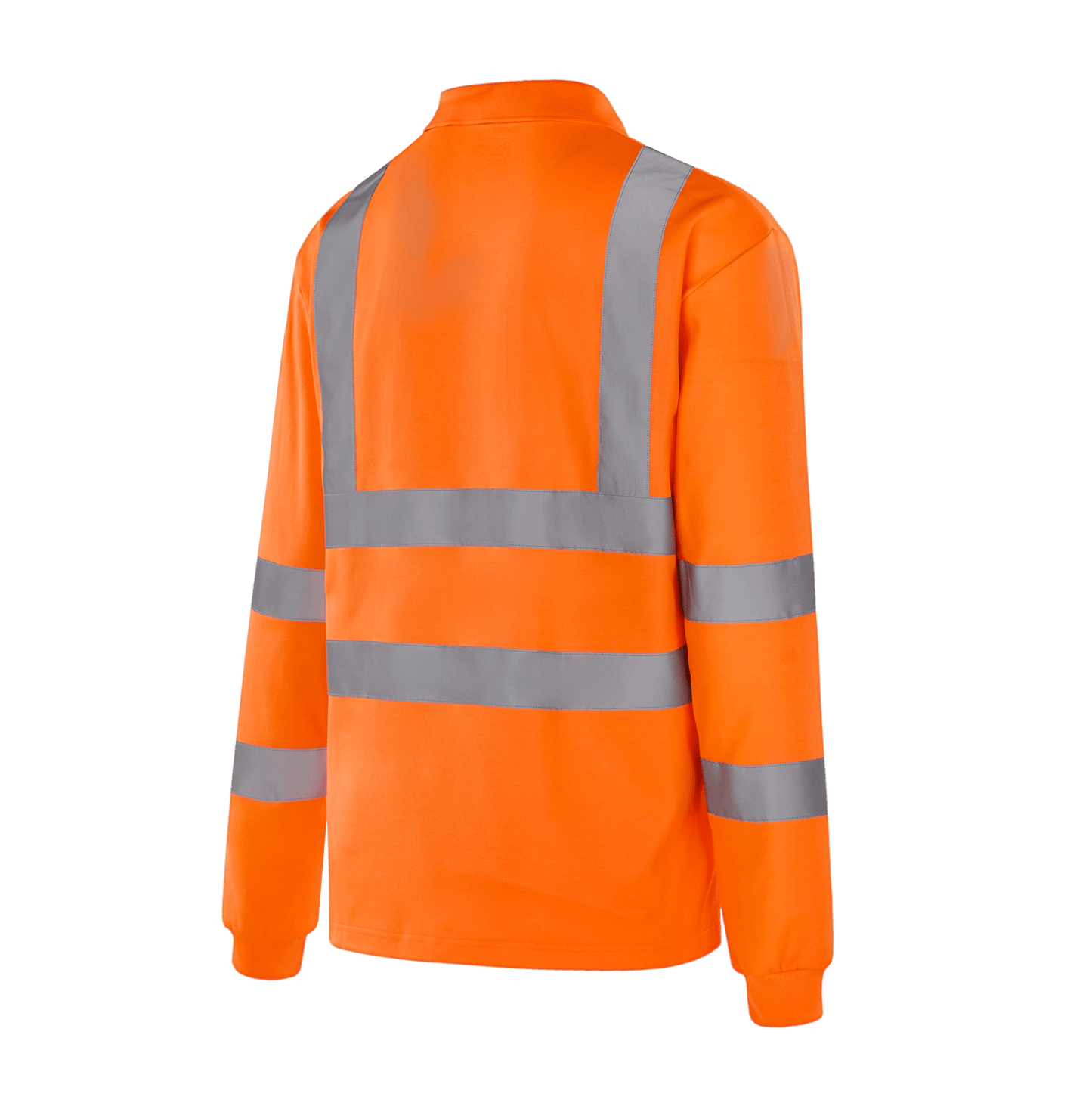 Hi-vis orange WT302 GENEVE long sleeve polo for high-visibility workwear