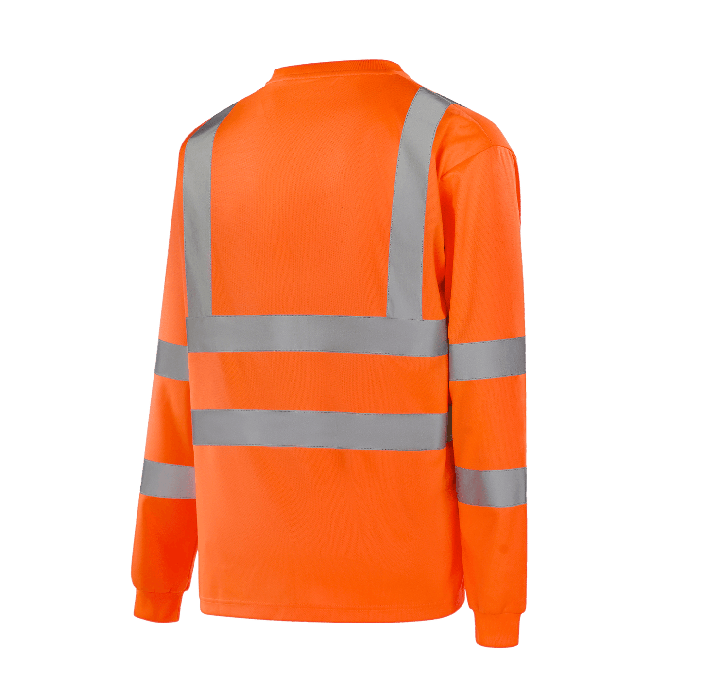 Hi-vis orange WT301 LEIPZIG long sleeve T-shirt, breathable and durable, reflective tape sewn