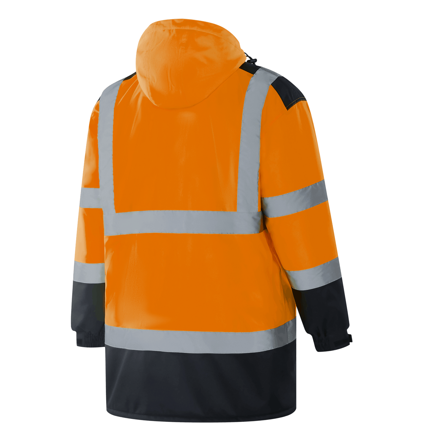 WJ305 TORUN hi-vis orange winter parka, warm lining and removable hood