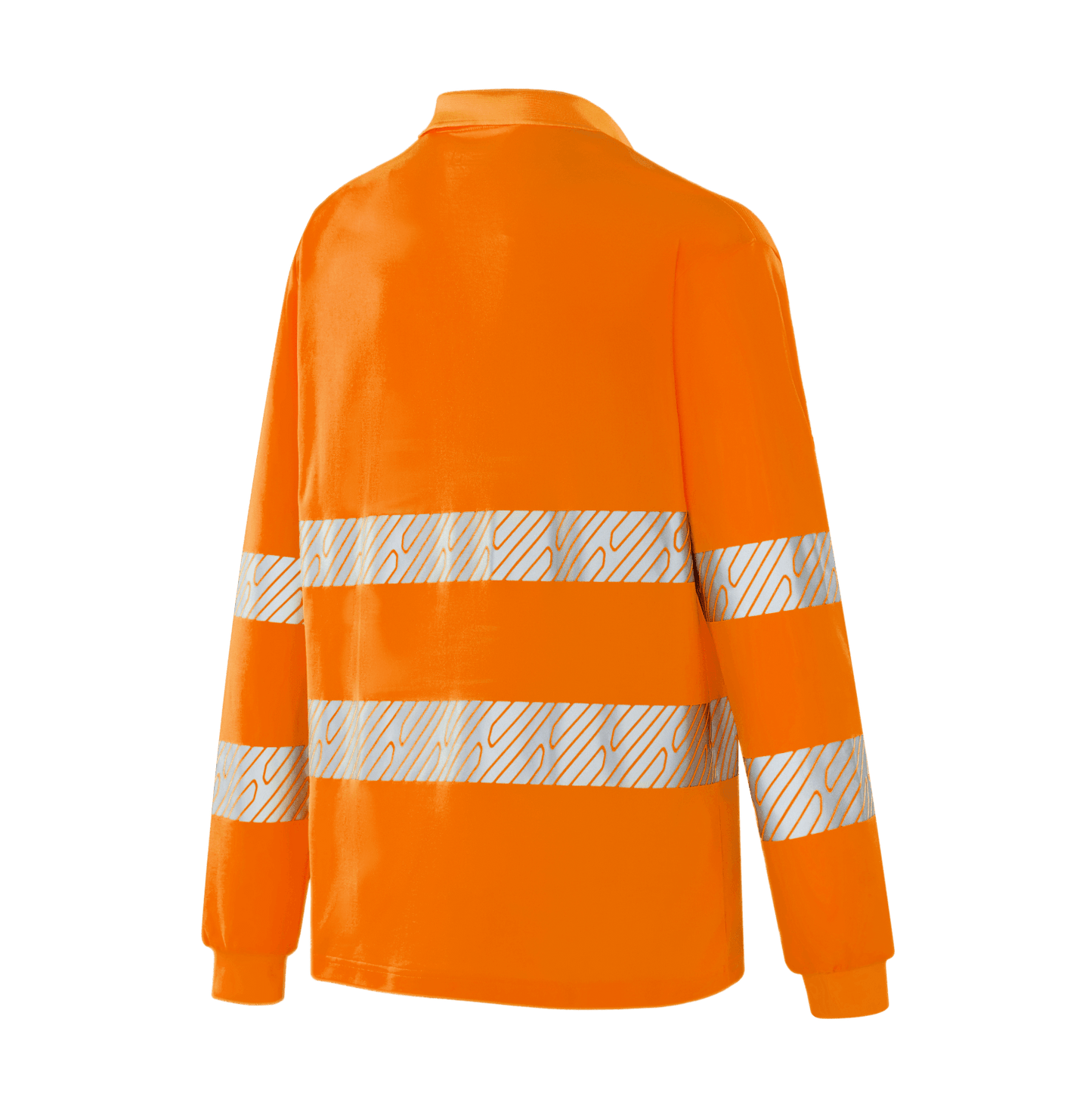 Hi-vis orange WT304 TOULON long sleeve polo for workplace visibility