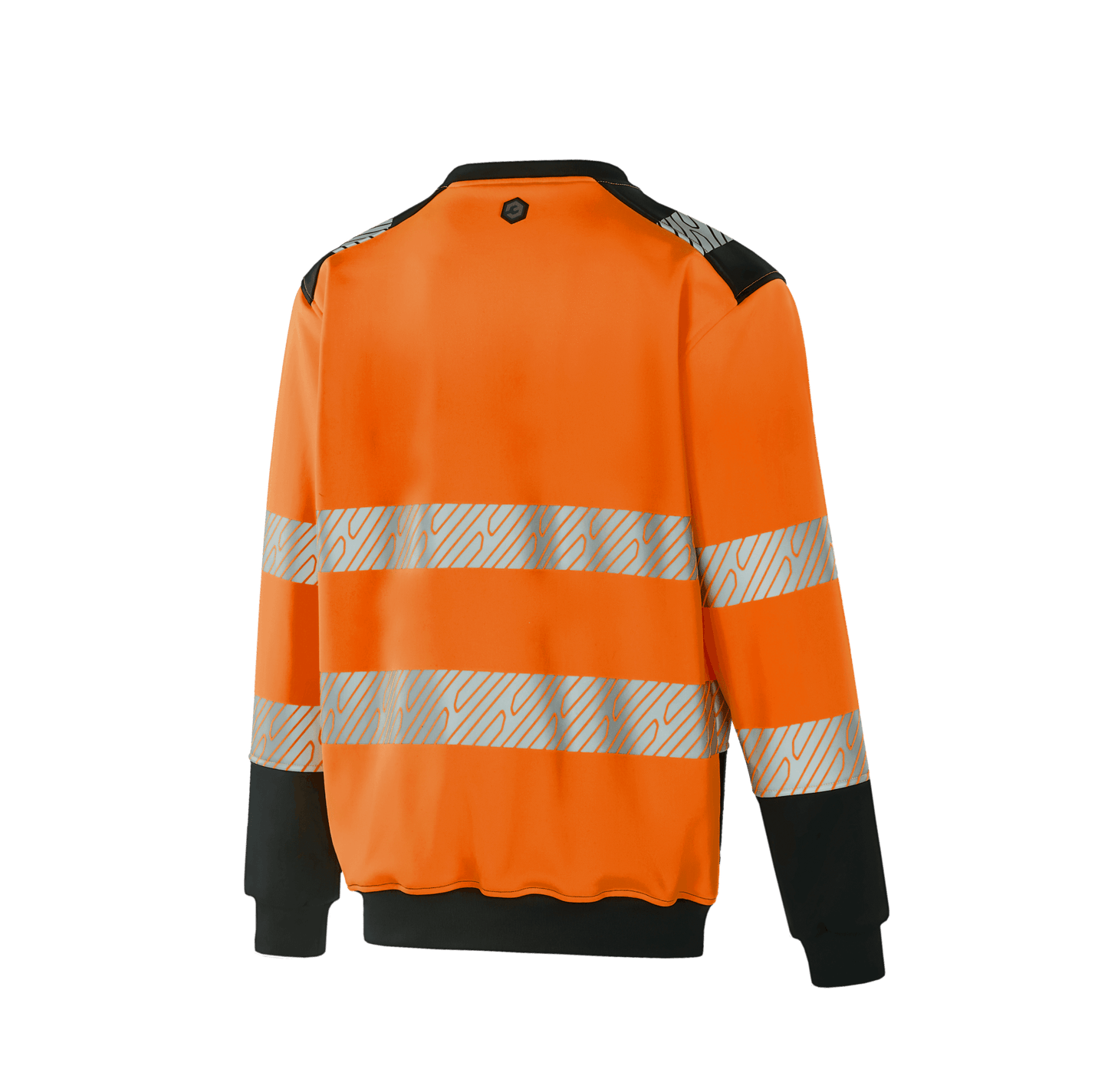 WROCLAW WF201 orange hi-vis work sweatshirt with black trim and EN 20471 Class 2