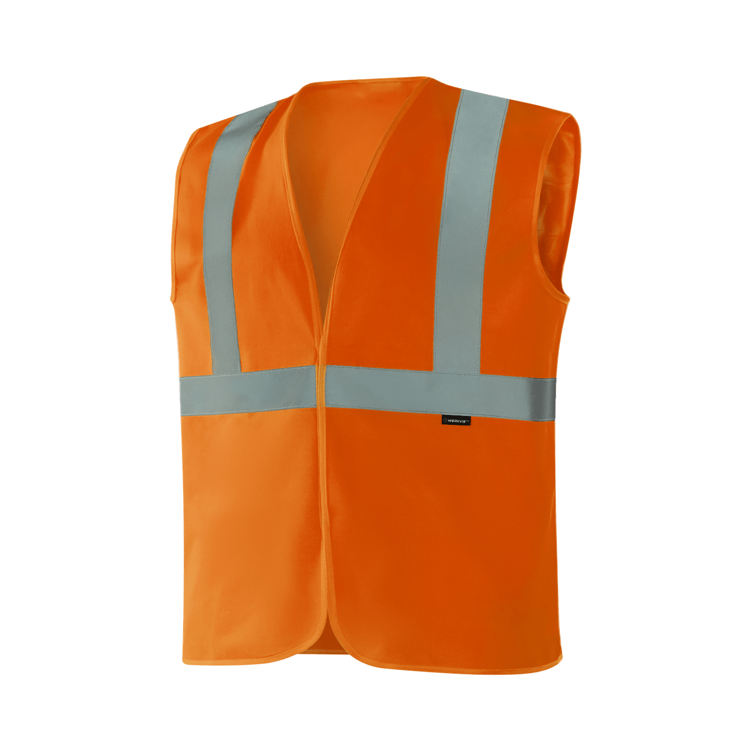 WV202 BOLOGNA hi-vis orange vest with reflective bands for safety