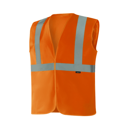 WV202 BOLOGNA hi-vis orange vest with reflective bands for safety