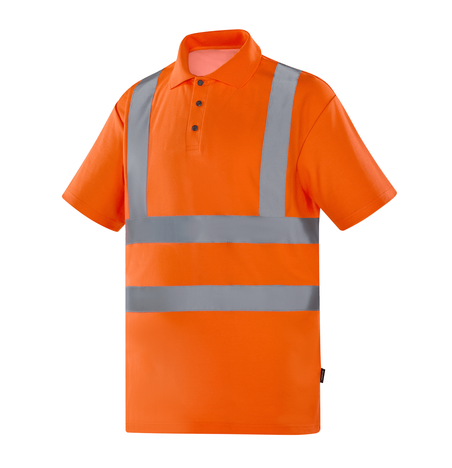 Hi-vis orange WT202 BRISTOL polo shirt for safety visibility, polyester-cotton blend