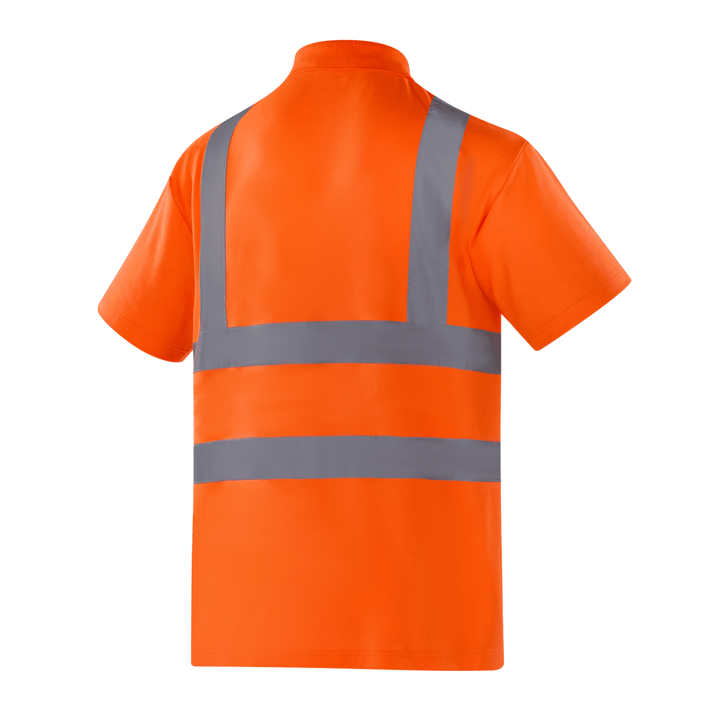 WT202 BRISTOL hi-vis orange polo shirt, breathable, raised ribbed collar, reflective bands
