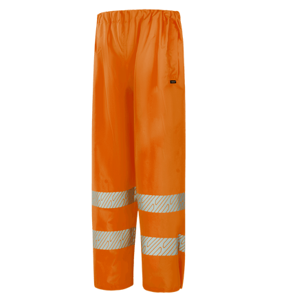 Hi-vis orange WP102 GRAZ rain pant, practical for safe workwear