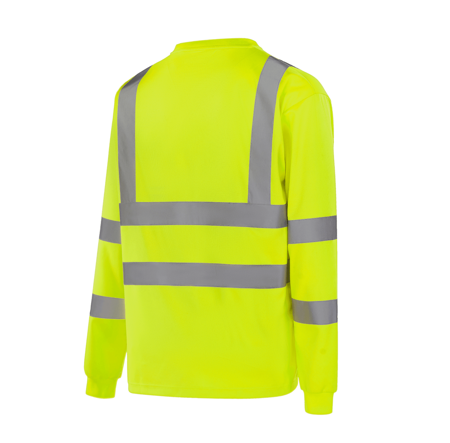 LEIPZIG WT301 hi-vis yellow long sleeve T-shirt for high visibility workwear, EN 20471 Class 3