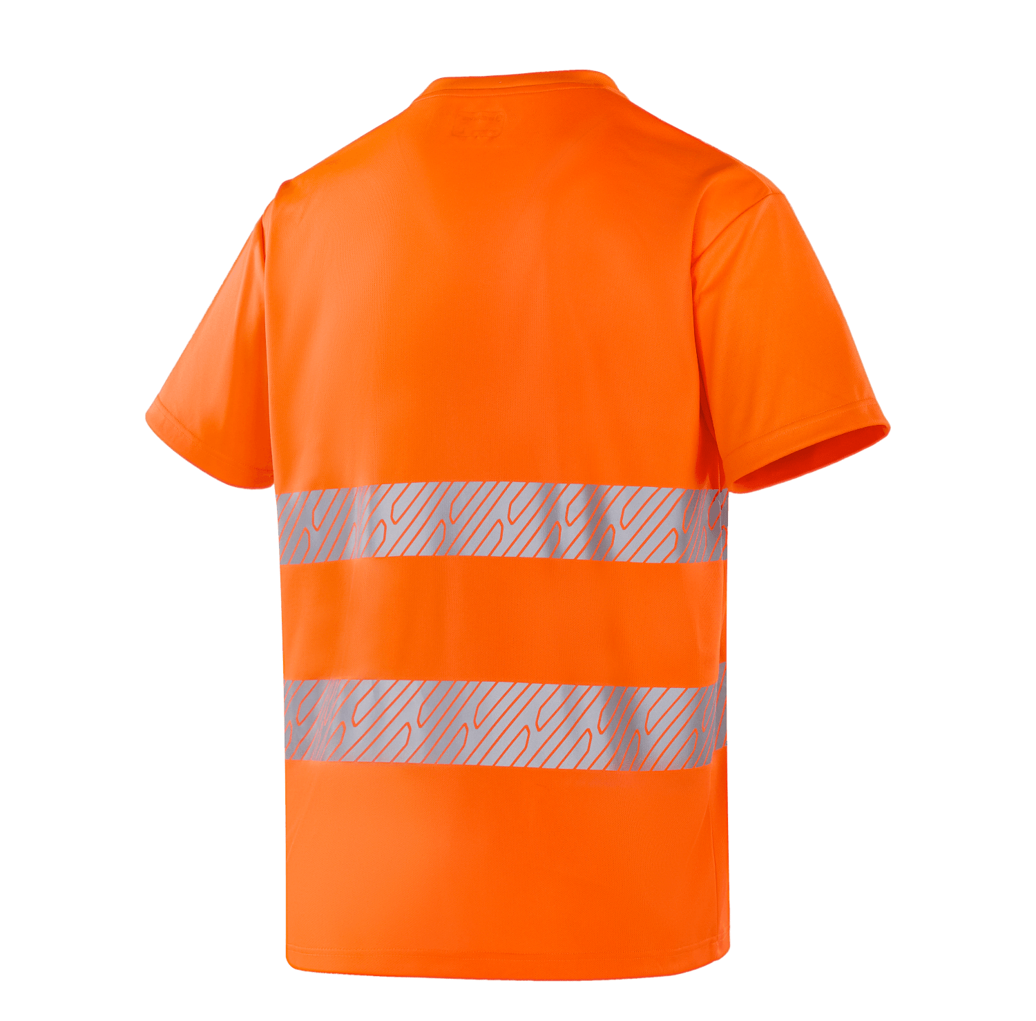 WT203 MALAGA hi-vis orange short sleeve T-shirt, breathable, stay dry, ribbed round neck, reflective tapes