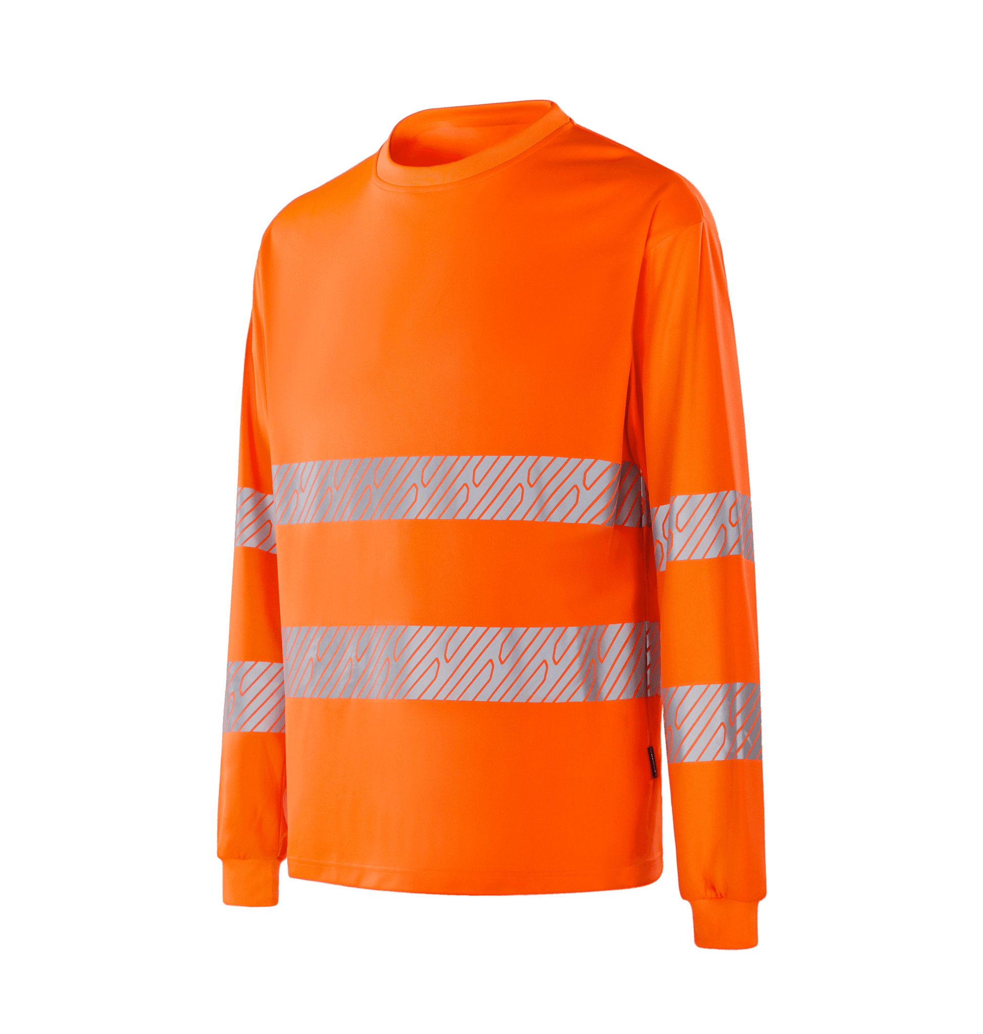 WT303 MANHEIM hi-vis orange long sleeve T-shirt, breathable, stay dry, ribbed round neck