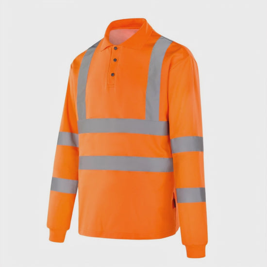 GENEVE - WT302 - Hi-vis long sleeve POLO orange