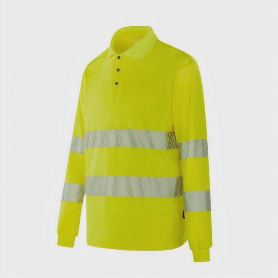 TOULON - WT304 - Hi-vis long sleeve POLO yellow
