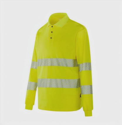 TOULON - WT304 - Hi-vis long sleeve POLO yellow