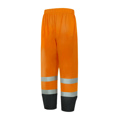 Hi-vis orange WP101 SHEFFIELD waterproof pant with reflective bands