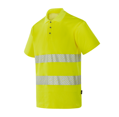 Hi-vis orange WT204 VILNIUS short sleeve polo for workplace safety