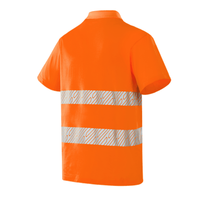 Hi-vis orange WT204 VILNIUS short sleeve polo for workplace safety