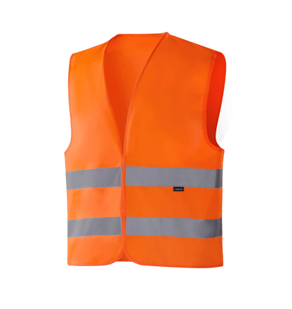 WV201 GOTEBORG hi-vis orange vest with reflective bands, safe for outdoor work, some colors meet EN 17353 Type B3